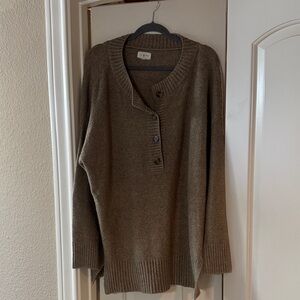 Lou & Grey brown V-Neck Sweater